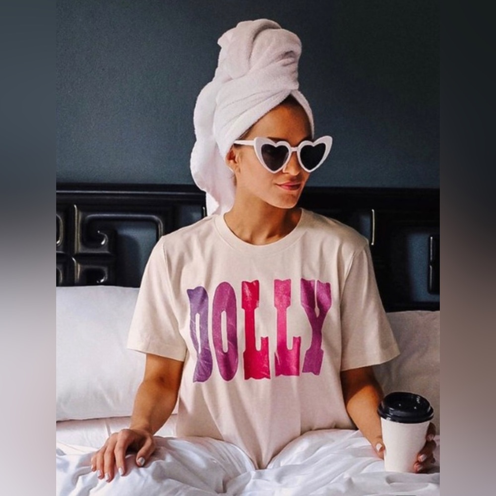 Dolly pink foil t shirt